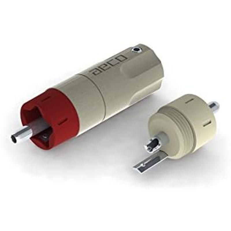 同時購入特典付き aeco RCA Plug ARP-4055， 4pcs/1set， Pure Silver， Vacuum bag