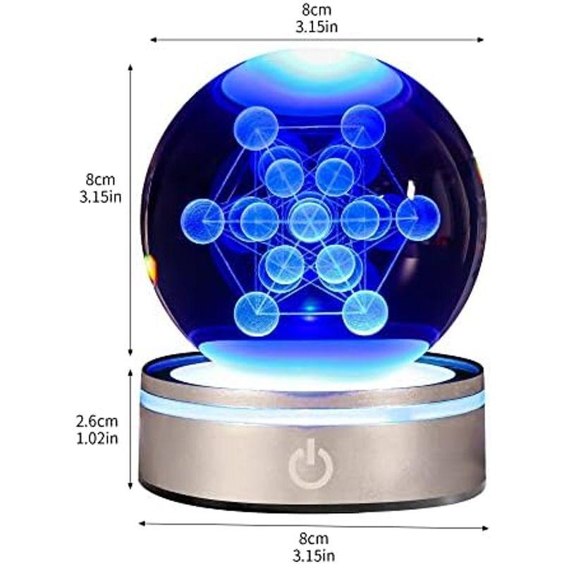 3Ｄ クリスタル ボールクラゲ LEDライト 多色変更 かわいい 置物 おしゃれ 癒し グッズ 雰囲気誕生日 プレゼント ナイトライト 透明｜nijinoshopred｜08