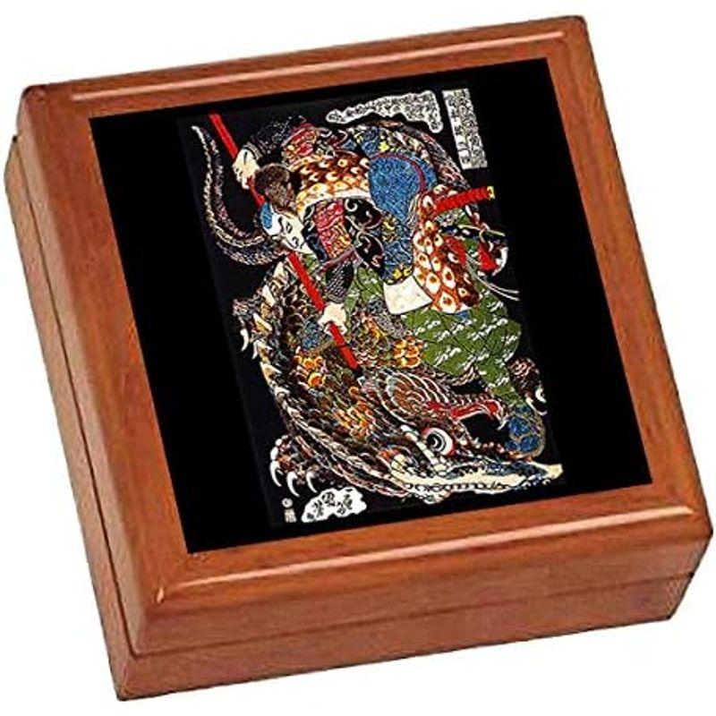 歌川国芳『 宮本武蔵の山鮫退治 』の写真タイル付き小物入れ（Jewelry Box）（ 浮世絵シリーズ ）｜nijinoshopred｜04