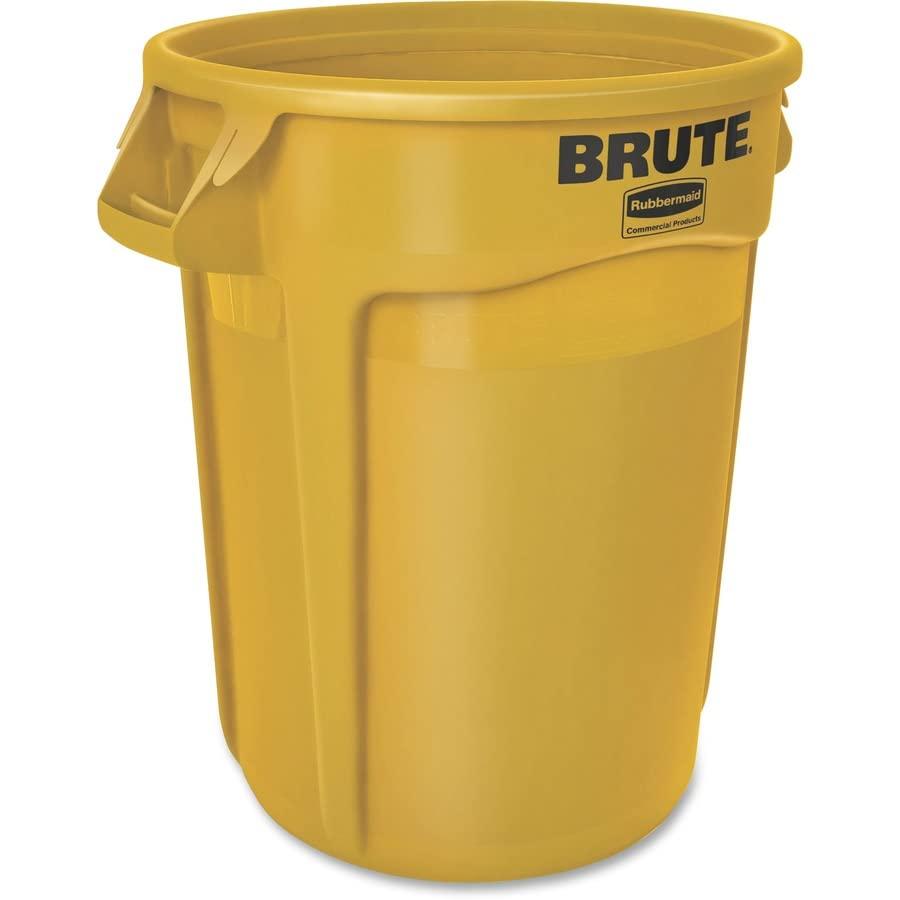 ラバーメイド　Rubbermaid　BRUTE　L　丸型コンテナ121.1　フタ無し　32ガロン　FG263200YEL　黄