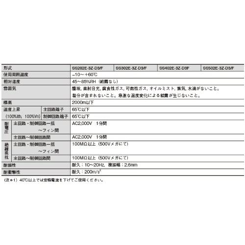 富士電機機器制御　ヒータ負荷専用三極ソリッドステートコンタクタ　DC5-24V　SS202E-3Z-D3　F