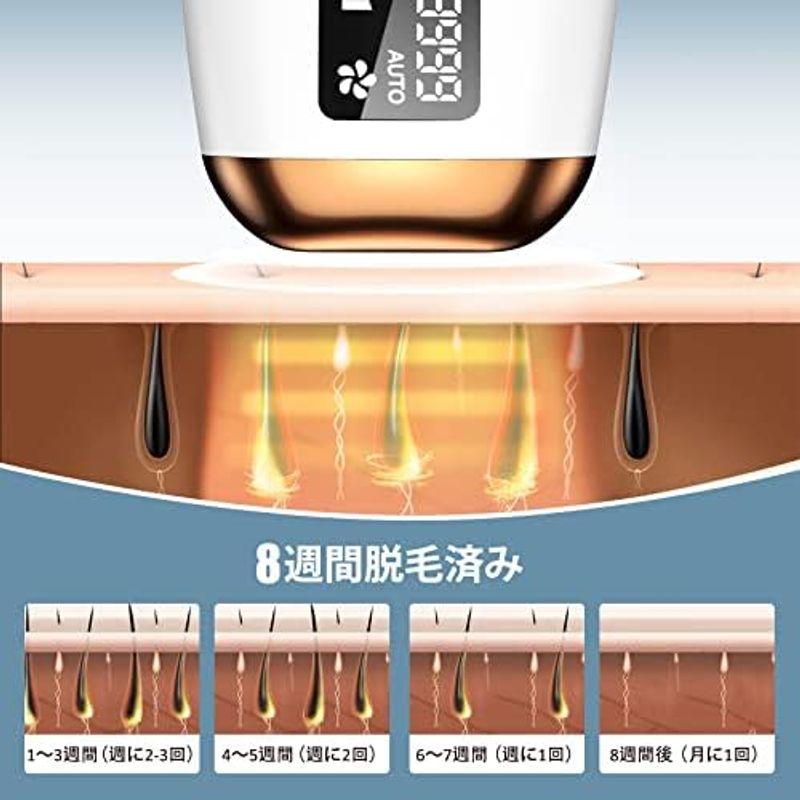 脱毛器 家庭用 IPL 光 だつもうき メンズ 髭 光美容器 レディース vio 脱毛器 全身 99万回照射 5段階調節 8週間脱毛済み 無｜nijinoshopyellow｜06