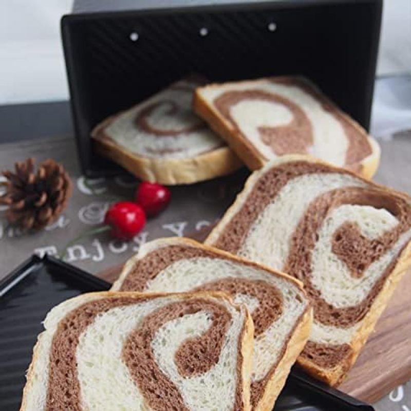 CHEFMADE 食パン 型 デー パン型 フタ付き 波紋型 パン焼 ベイクウェア 粘りにくい食パンケース21.1*12.1*11.1cm｜nijinoshopyellow｜04