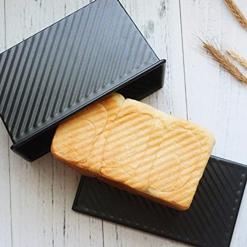 CHEFMADE 食パン 型 デー パン型 フタ付き 波紋型 パン焼 ベイクウェア 粘りにくい食パンケース21.1*12.1*11.1cm｜nijinoshopyellow｜08