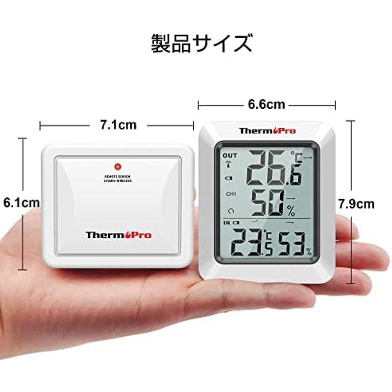 ThermoProサーモプロ 湿度計 デジタル温湿度計 顔マーク 室内温度計湿度計 小型 最高最低温湿度表示2パック TP50｜nijinoshopyellow｜16