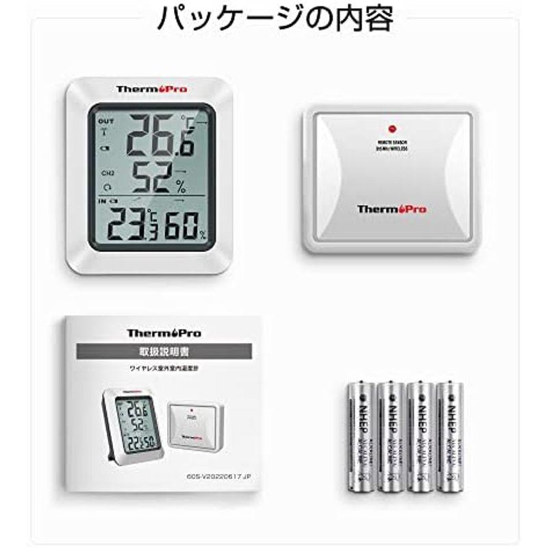 ThermoProサーモプロ 湿度計 デジタル温湿度計 顔マーク 室内温度計湿度計 小型 最高最低温湿度表示2パック TP50｜nijinoshopyellow｜05