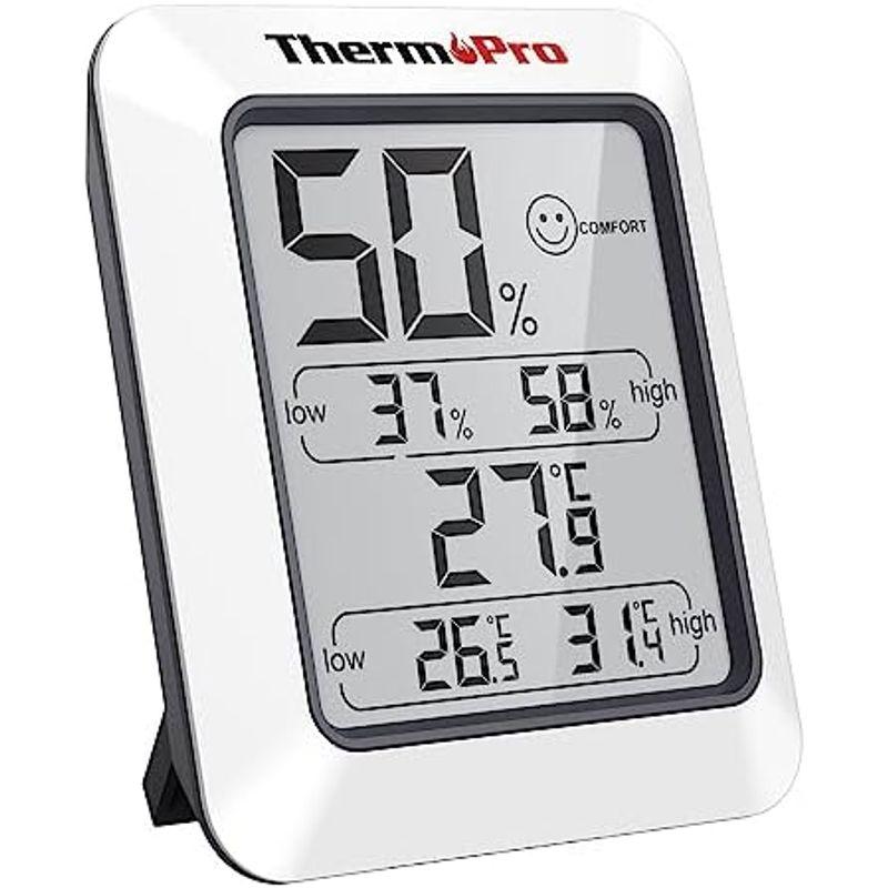 ThermoProサーモプロ 湿度計 デジタル温湿度計 顔マーク 室内温度計湿度計 小型 最高最低温湿度表示2パック TP50｜nijinoshopyellow｜07