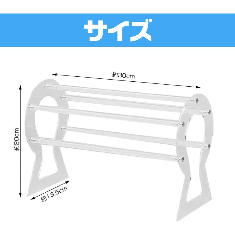 Famimueno カチューシャ ホルダー アクセサリー スタンド ヘア 収納 ラック ディスプレイ (透明（クリア）２個セット)｜nijinoshopyellow｜02