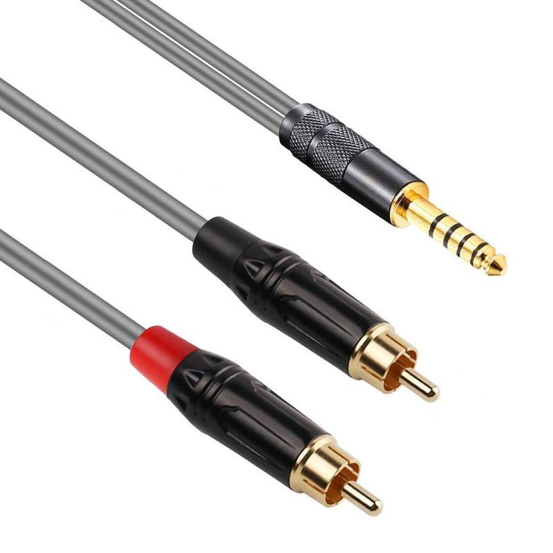ipovoq 4.4mm 2RCA バランス RCA ケーブル オーディオケーブル RCAオス 変換 ケーブル 0.5M TAZH1ES