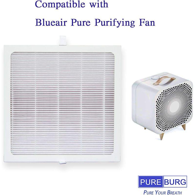 PUREBURG 2個パック交換用高効率HEPAフィルターるブルーエア(Blueair)との互換性ありBlue Pure Fan Auto｜nijinoshopyellow｜03