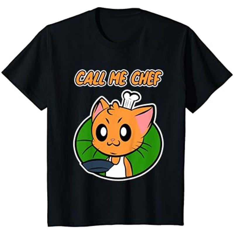 男性のための猫のシェフの料理人のデザイン - シェフと呼んでください Tシャツ｜nijinoshopyellow｜09