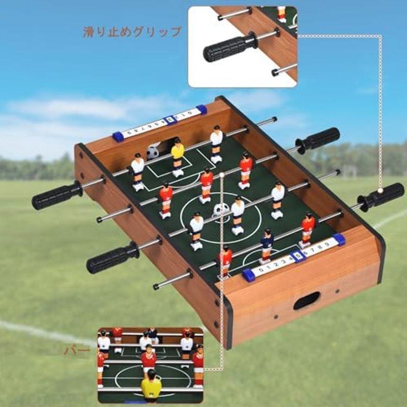 GYMAX ボードゲーム テーブルサッカーゲーム サッカー盤 アナログゲーム コンパクト テーブルサッカー サッカー試合 対戦 卓上フーズボ｜nijinoshopyellow｜19