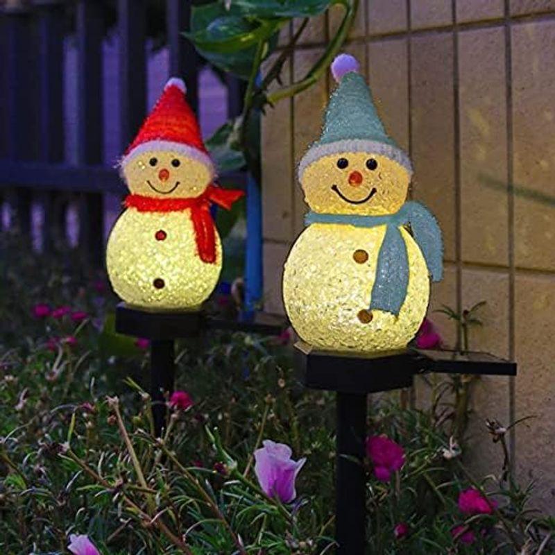 Lanito クリスマスライト 雪だるまライト ソーラーガーデンライト 置物ライト 2点入り LED ガーデンライト クリスマス装飾ライト｜nijinoshopyellow｜10