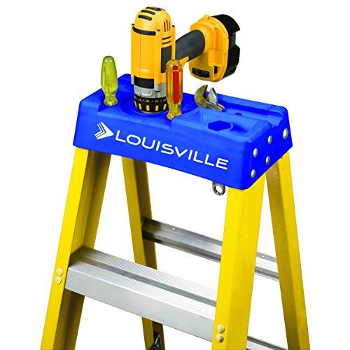 Louisville　Ladder　ルイビルラダー　ファイバー脚立シングルステップ　イエロー　耐荷重110kg　180cm　6ft