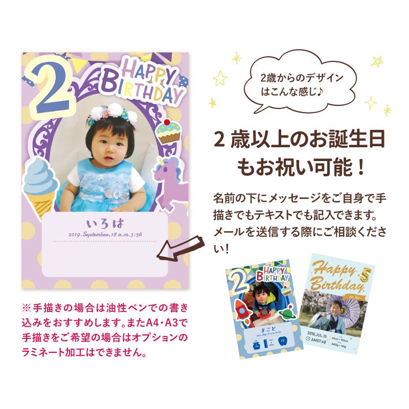 ハローエンジェル 1歳バースデーポスター 大きいA3サイズ【メール便