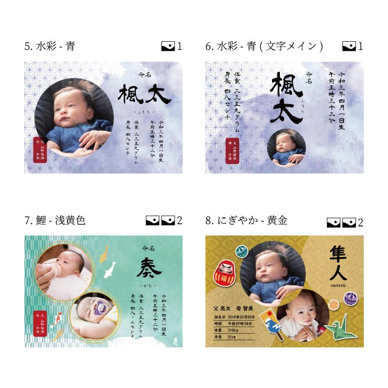 命名書 ハローエンジェル ベビーアートポスター横デザイン 【メール便