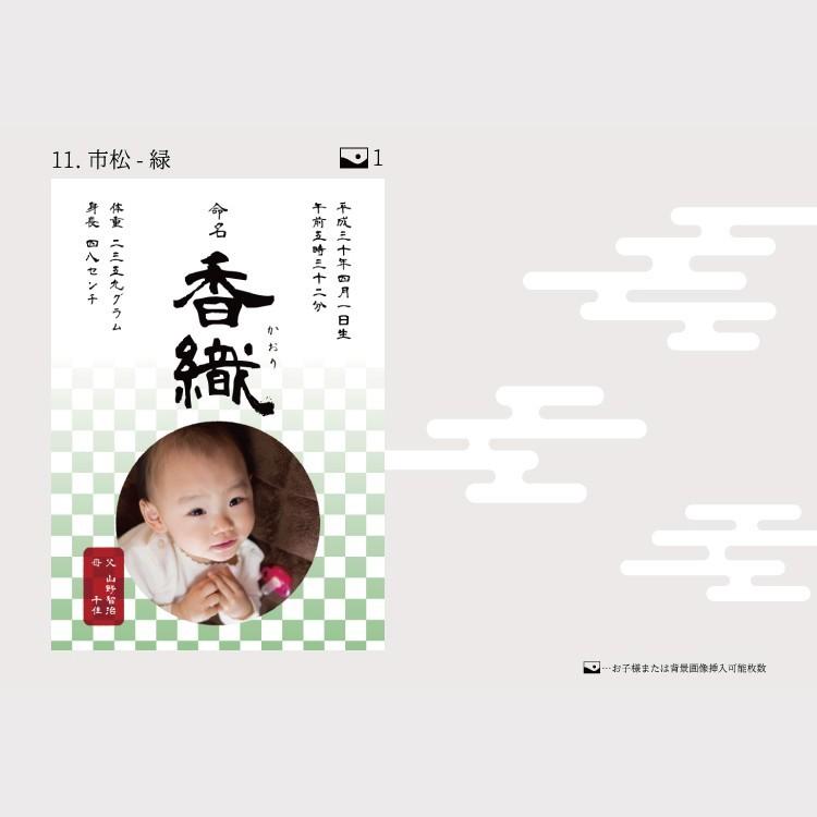 命名書　プレゼント 命名書オーダー（はがきサイズ）わだのめぐみデザイン 小さい