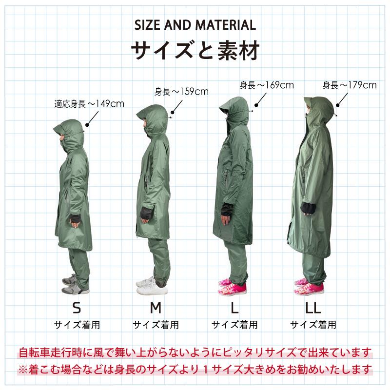 レインコート リュック対応 ハローエンジェル 3点セット レディース 濡れ ない 自転車 通学 軽い ママ 足カバー 顔 おしゃれ 学生 おすすめ 上下 大きいサイズ |  | 31
