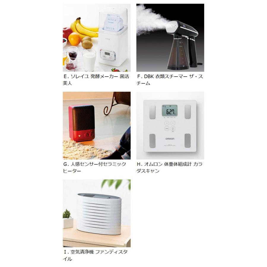 景品 選べるギフト景品 電化製品9種コース【商品引換券】【A3パネル付