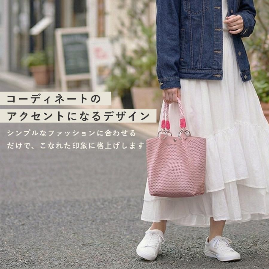 ニットバッグ ロープニットバッグ ハンドバッグ ロープハンドルニット