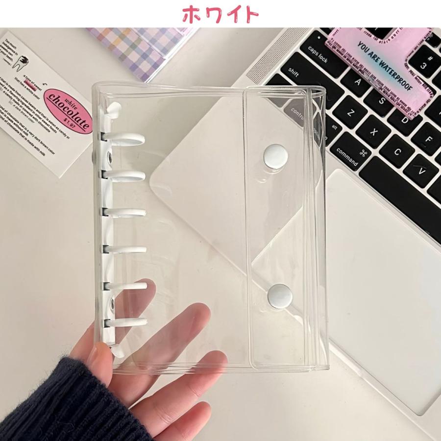 シール帳 バインダー 透明 クリア M5 A7 ぷくぷく 台紙 6穴 5穴 リフィル シールバインダー 推し活 はがせる シール収納 |  | 01