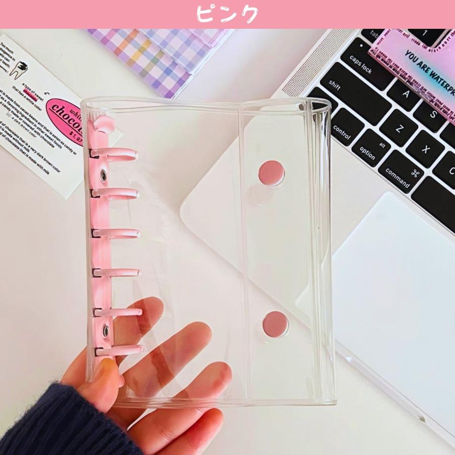 シール帳 バインダー 透明 クリア M5 A7 ぷくぷく 台紙 6穴 5穴 リフィル シールバインダー 推し活 はがせる シール収納 |  | 02