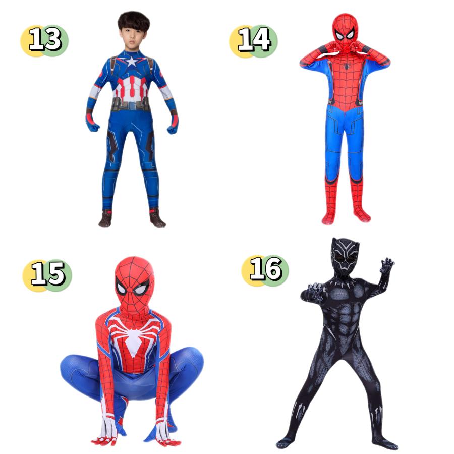 年末年始大決算年末年始大決算ジャンプスーツ つなぎ スパイダーマン 仮装 大人 子供 コスプレ衣装 マーベル コスチューム Spiderman  ハロウィン 変装 イベント 仮装、変装