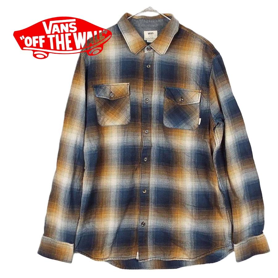 VANS 【VANS】バンズ チェック柄 オンブレ 長袖 ネルシャツ US VANS 【VANS】バンズ チェック柄 オンブレ 長袖 ネルシャツ US