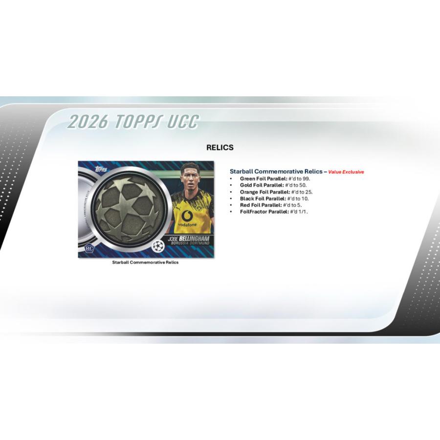 SOCCER 2025-26 TOPPS UCC CLUB COMPETITIONS VALUE BOX（送料無料