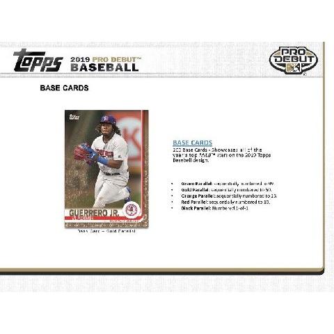 MLB 2019 TOPPS PRO DEBUT BASEBALL BOX （送料無料）｜niki｜03