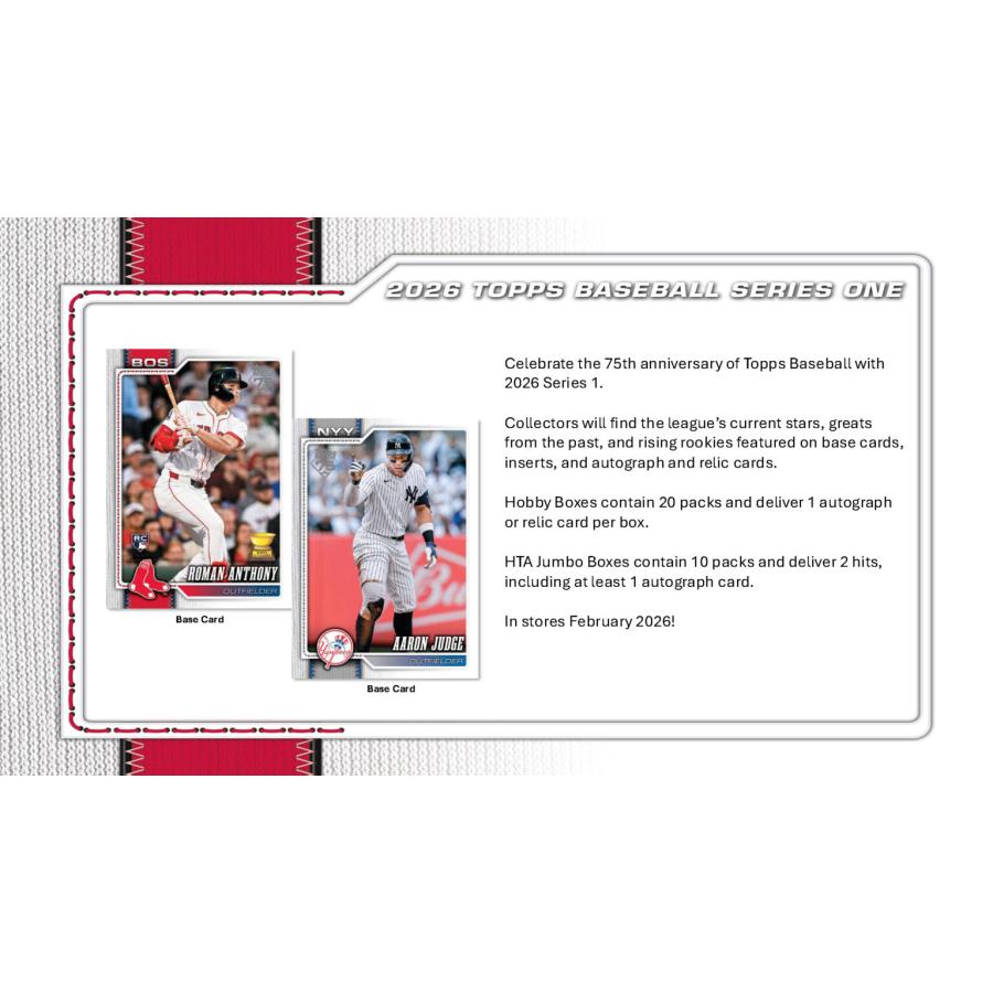 MLB 2026 TOPPS SERIES 1 HOBBY BOX（送料無料） : トレカショップ二木