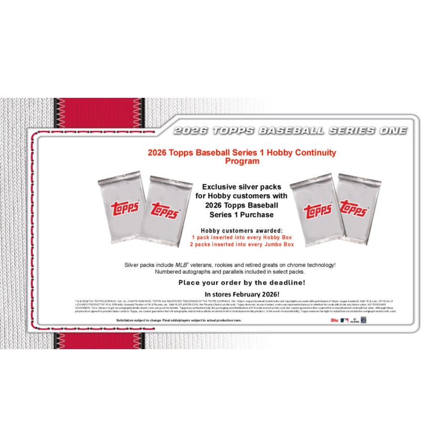 topps 2026 series1 hobby boxシュリンク付き 予約商品】2026 Topps Series 1 Baseball Hobby Jumbo Box 大谷翔平