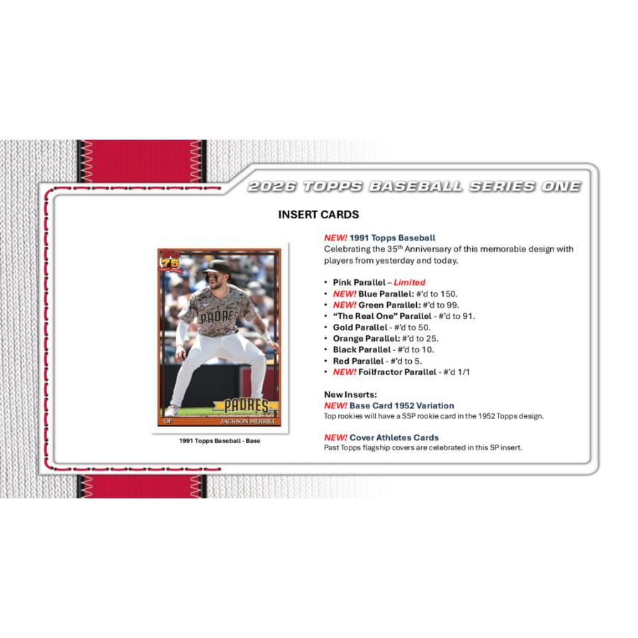MLB 2026 TOPPS SERIES 1 JUMBO BOX : トレカショップ二木 - 通販