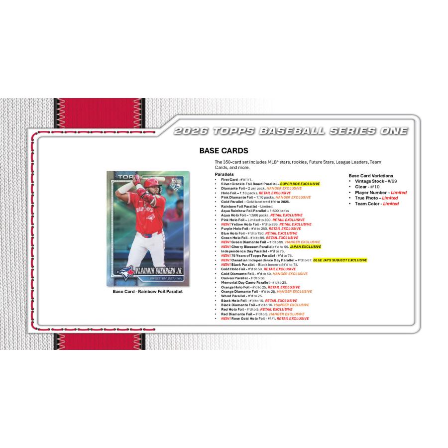 MLB 2026 TOPPS SERIES 1 VALUE BOX（送料無料） : トレカショップ二木