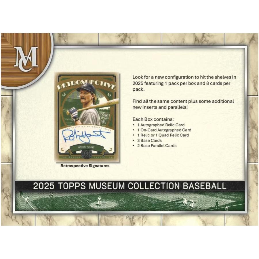 MLB 2025 TOPPS MUSEUM COLLECTION HOBBY BOX（送料無料） : トレカ