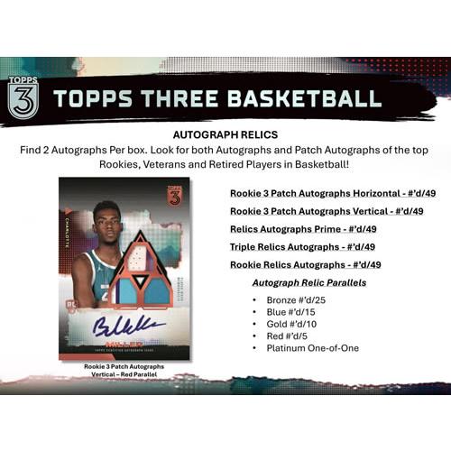 2023-24 TOPPS THREE BASKETBALL BOX（送料無料） : トレカショップ二
