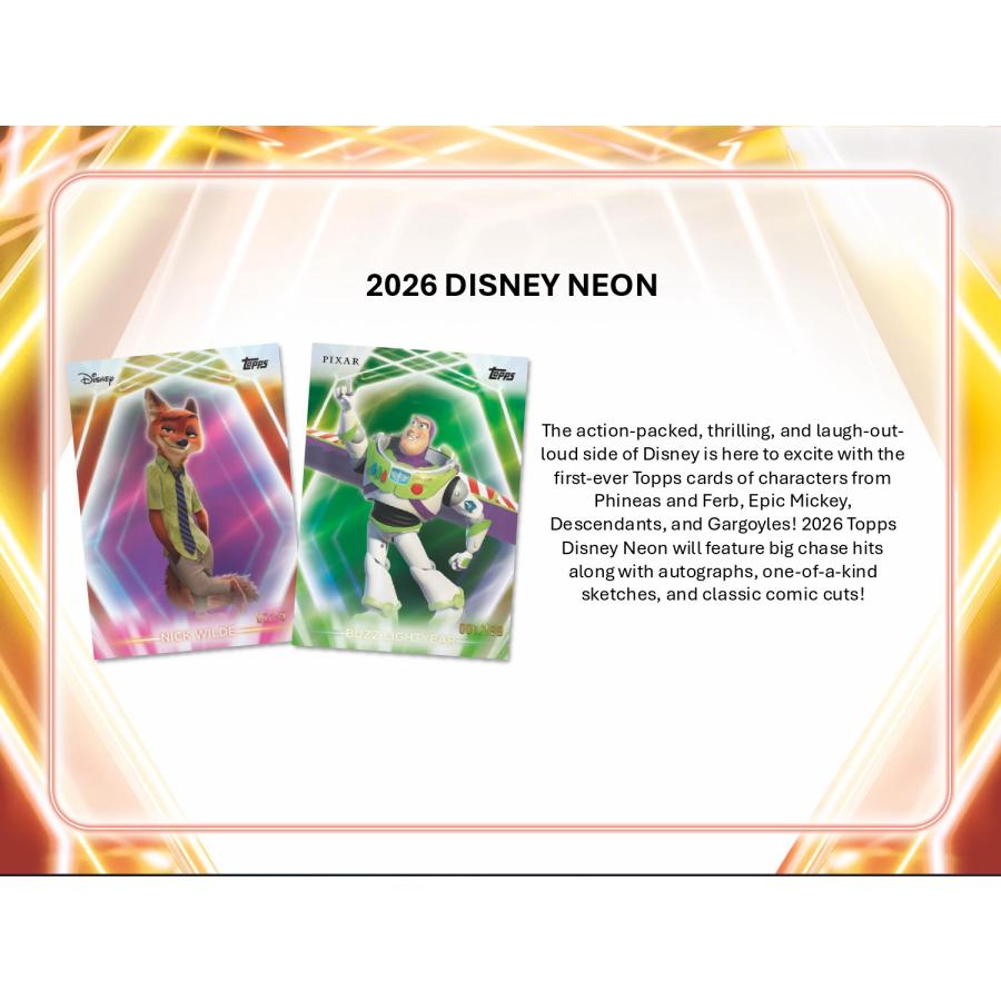 2026 TOPPS DISNEY NEON VALUE BOX : トレカショップ二木 - 通販