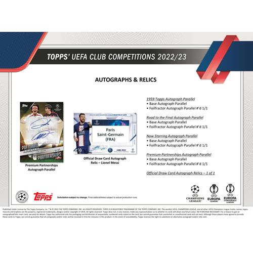 SOCCER 2022-23 TOPPS UEFA CLUB COMPETITIONS BOX（送料無料）｜niki｜07