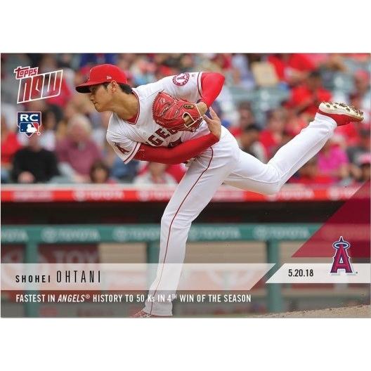 つ*ん様 ⭐︎⭐︎⭐︎ 大谷翔平topps 2018MOMENT YEAR(全4 2018 TOPPS NOW #234 大谷翔平 FASTEST IN ANGELS HISTORY TO 50 KS
