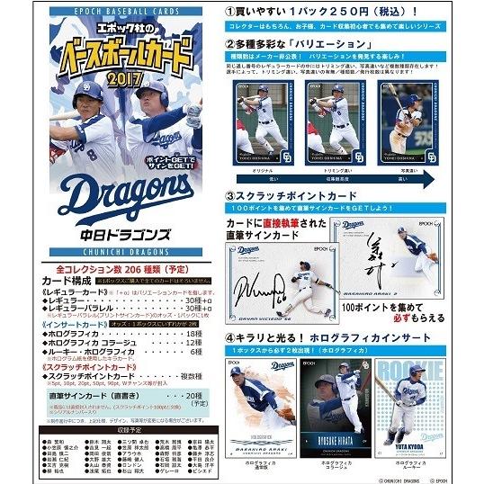 EPOCH ベースボールカード 2017 中日ドラゴンズ BOX : トレカショップ
