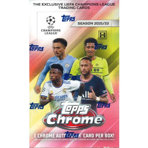 SOCCER 2021-22 TOPPS CHROME UEFA CHAMPIONS LEAGUE HOBBY BOX（送料