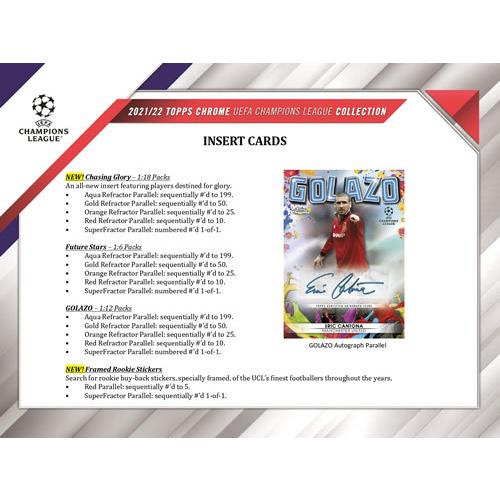 SOCCER 2021-22 TOPPS CHROME UEFA CHAMPIONS LEAGUE HOBBY BOX（送料