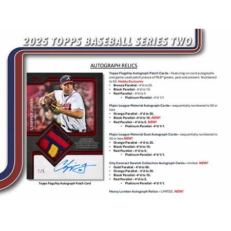 MLB 2025 TOPPS SERIES 2 HOBBY BOX 2025年6月12日発売 : トレカ