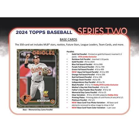 MLB 2024 TOPPS SERIES 2 BASEBALL JUMBO BOX(送料無料 MLB 2024 TOPPS SERIES 2 BASEBALL JUMBO BOX(送料無料