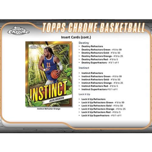 Topps 2024-25 TOPPS CHROME BASKETBALL HOBBY BOX : トレカショップ二