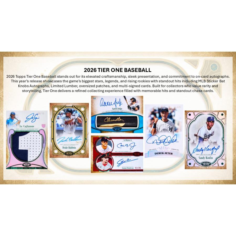 MLB 2026 TOPPS TIER ONE HOBBY（送料無料） : トレカショップ二木