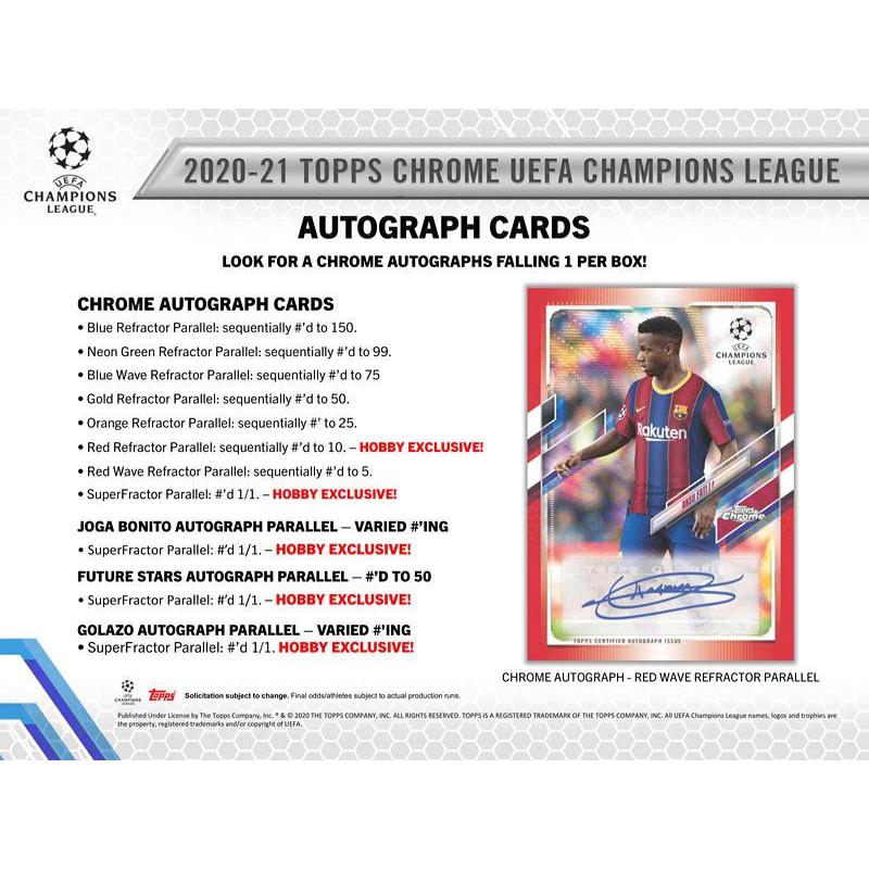 2020-21 TOPPS UEFA CHAMPIONS LEAGUE CHROME HOBBY BOX｜niki｜05