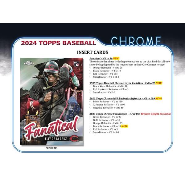MLB 2024 TOPPS CHROME HOBBY box 新品未開封 ⚾ MLB 2024 TOPPS CHROME BASEBALL HOBBY【製品情報
