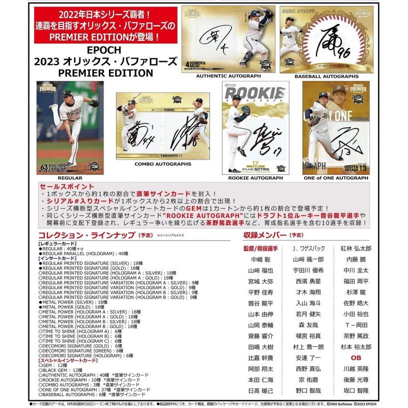 EPOCH 2023 オリックス バファローズ PREMIER EDITION BOX（送料無料
