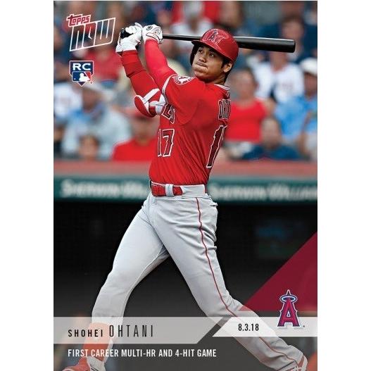 2018 TOPPS NOW #553 大谷翔平 1st CAREER MULTI-HR AND 4-HIT GAME
